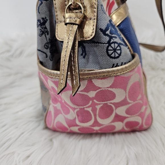 Coach the patchwork F17164 multi color satchel bag - Picture 6 of 14